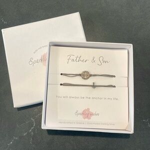 Father/Son Anchor Bracelet Set